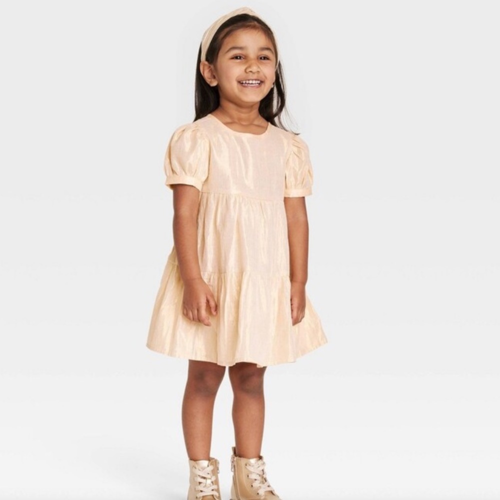 Cat & Jack Toddler Girls' Tiered Short Sleeve Dress